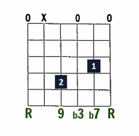 Em9 open-string chord